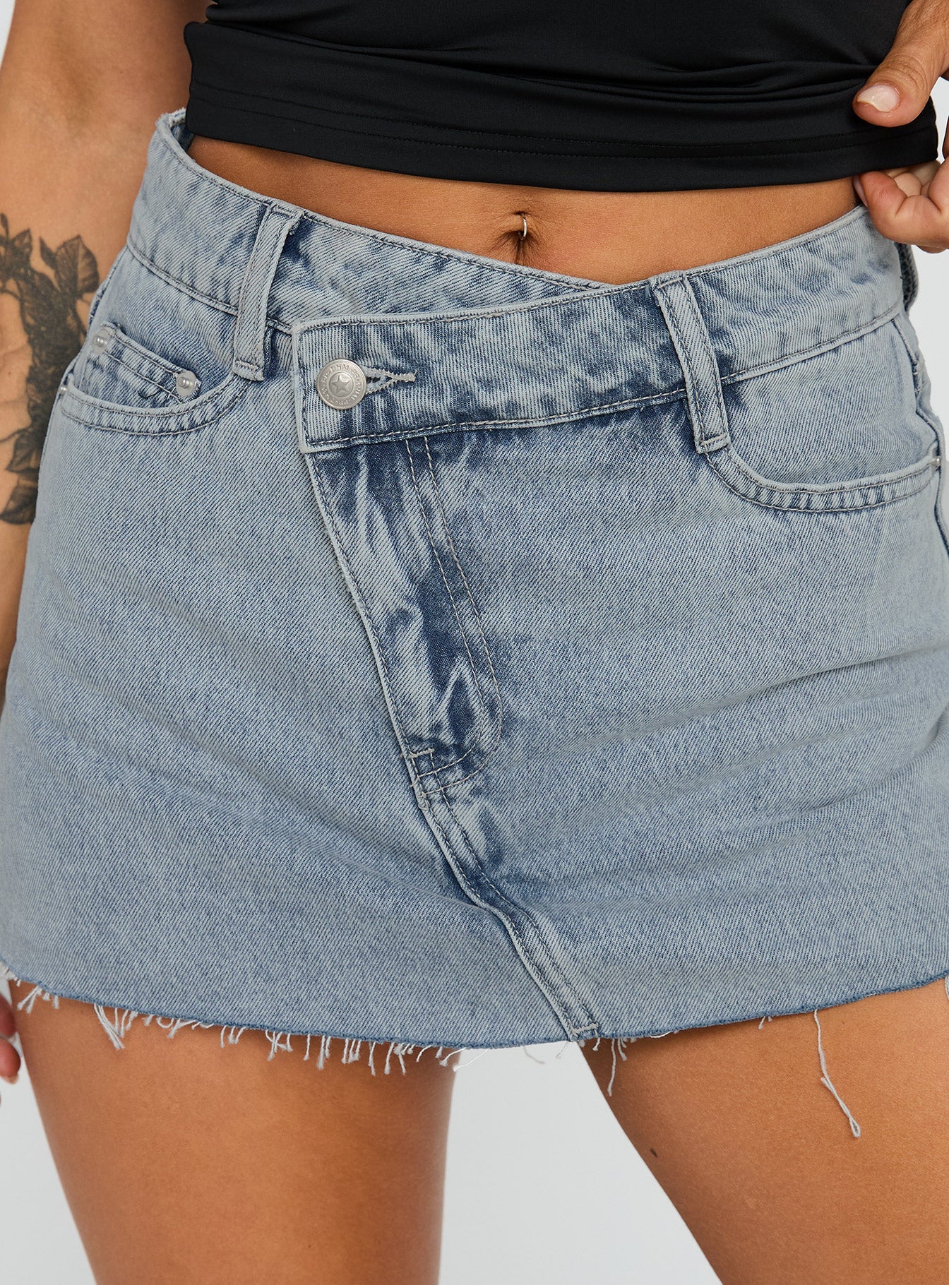 Lounge Flex PerfectFit™ Asymmetric Denim Skort
