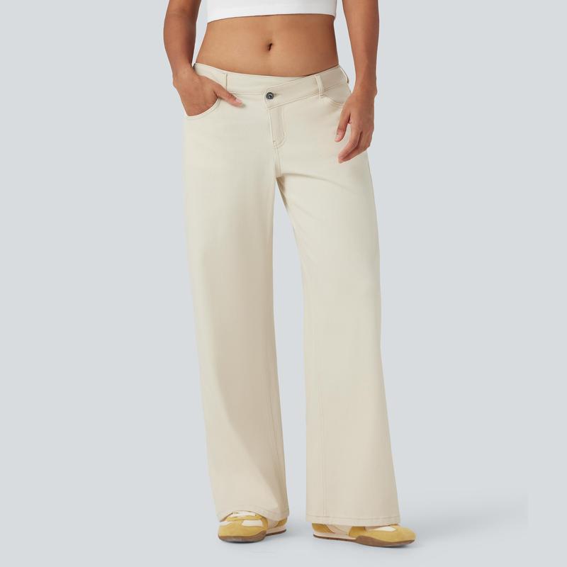 Lounge Flex PerfectFit™ Asymmetric Baggy Wide-Leg Jeans